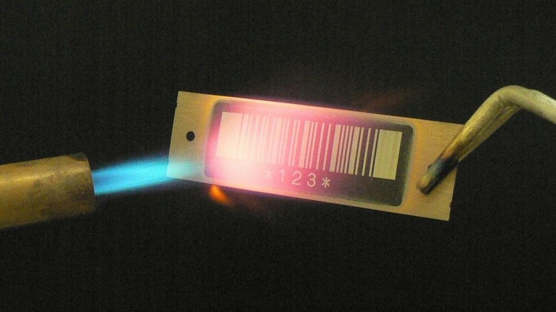 inotec Photo Barcode Etikett Ceralabel hitzefest