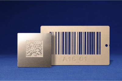 inotec Photo Barcode Metall-Etikett