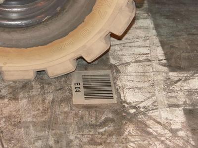 inotec Barcode Bodenmarkierung Floortag Gabelstabler