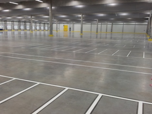 Internal line marking inside of warehouse