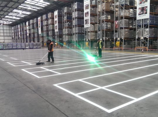 Warehouse line marking planning