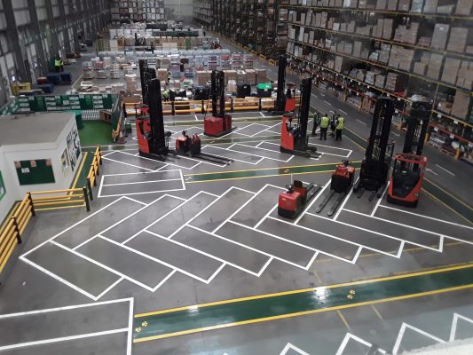 Warehouse line marking