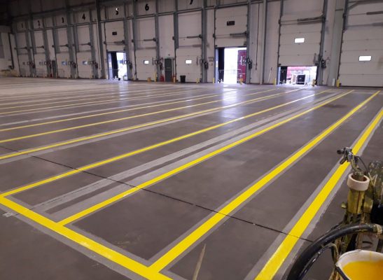 Warehouse line marking example