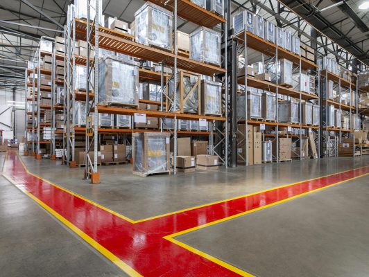 Duraline Rapidshield infill warehouse walkways