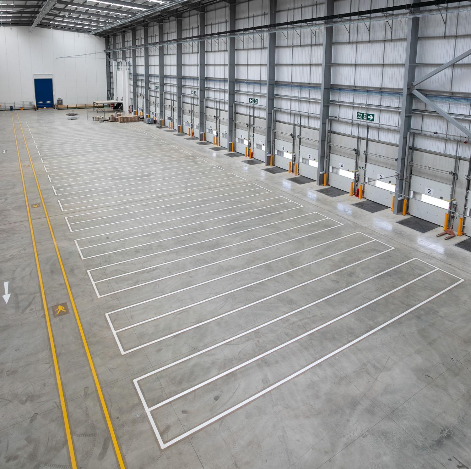 DSV partners with inotec for line marking and floor tags in new healthcare DC